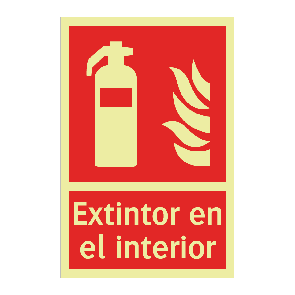 Extintor en el interior