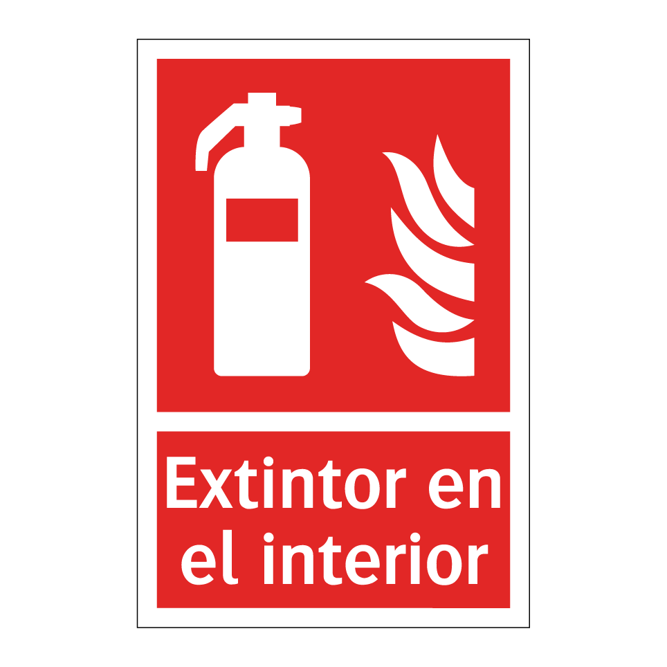 Extintor en el interior