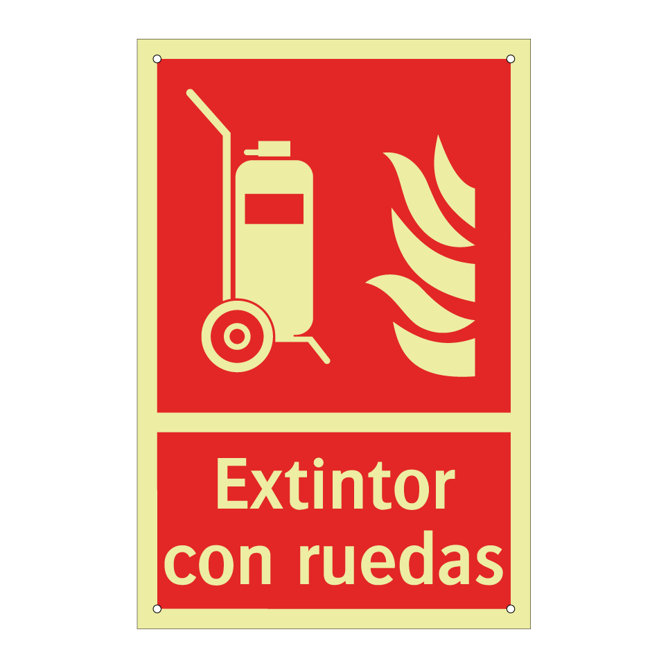 Extintor con ruedas