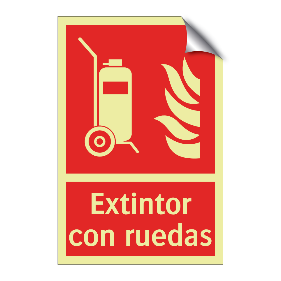 Extintor con ruedas