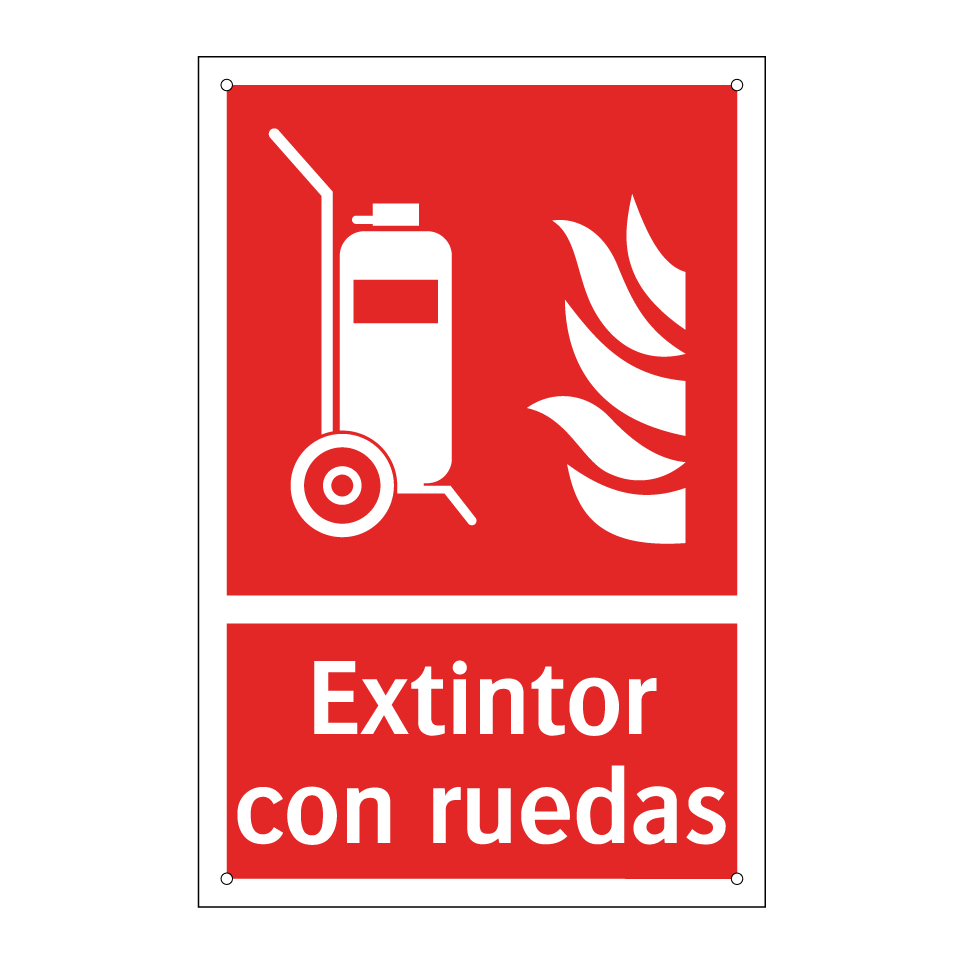 Extintor con ruedas