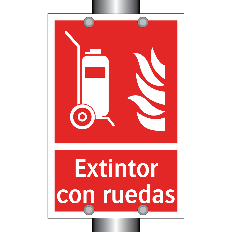 Extintor con ruedas