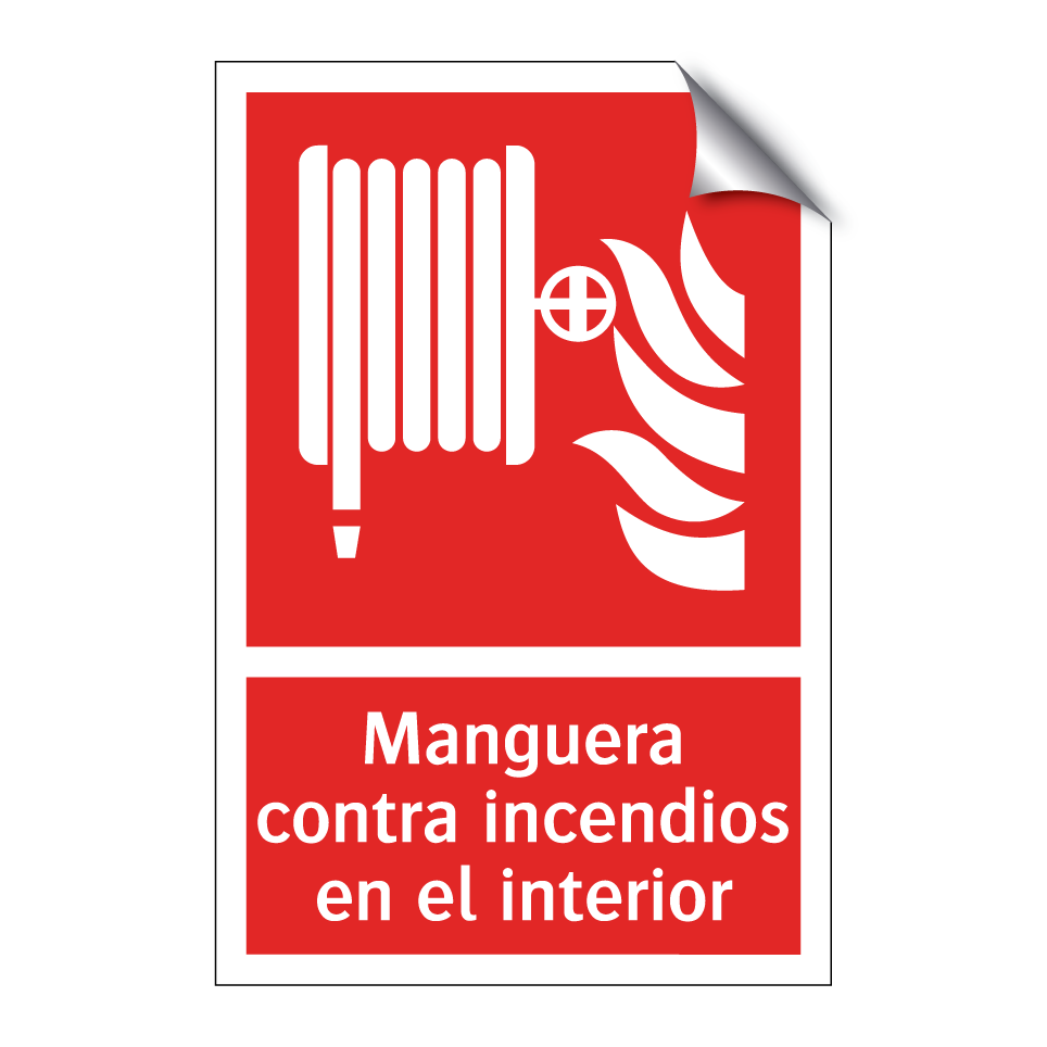 Manguera contra incendios en el interior