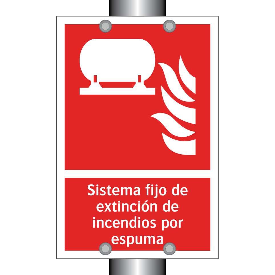 Sistema fijo de extinción de incendios por espuma