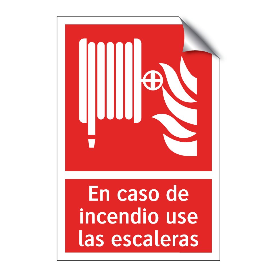 En caso de incendio use las escaleras