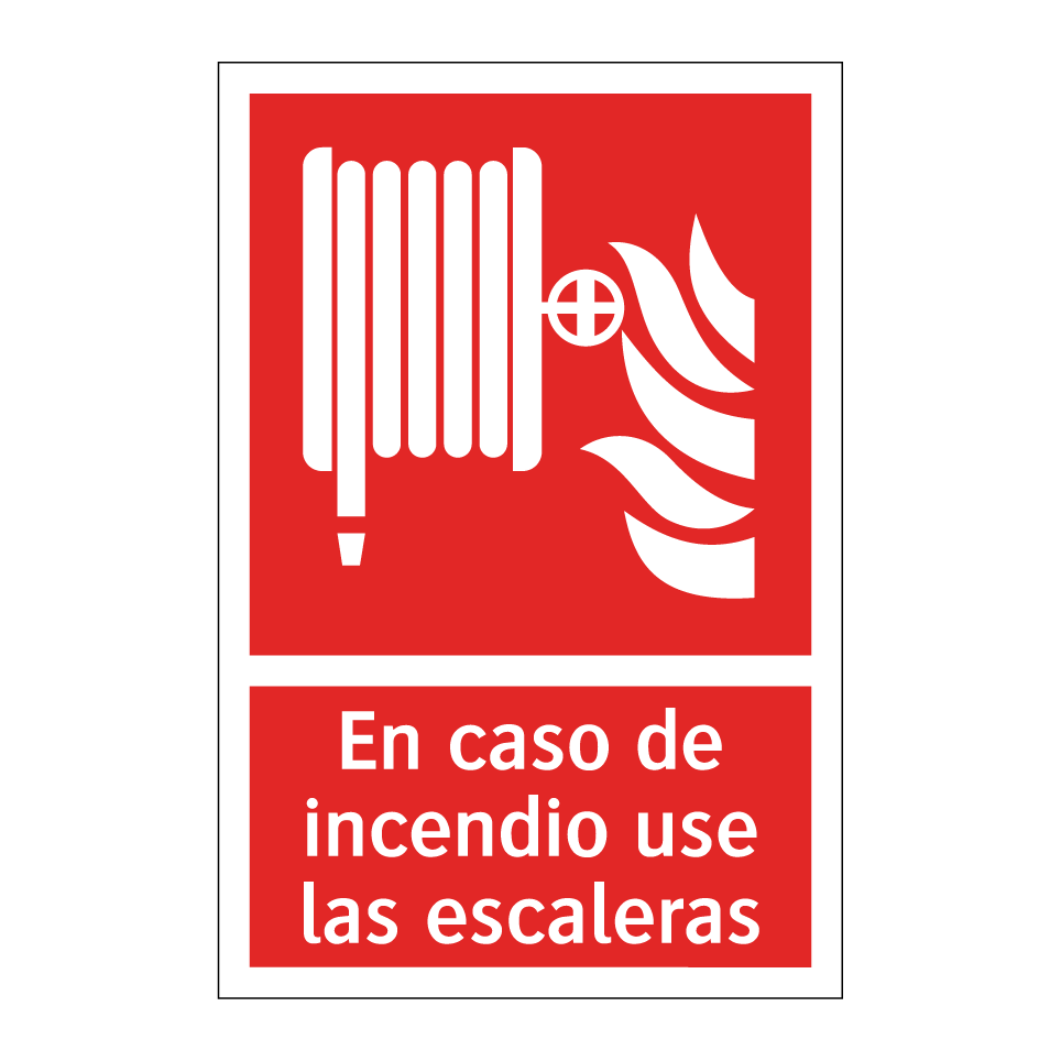 En caso de incendio use las escaleras
