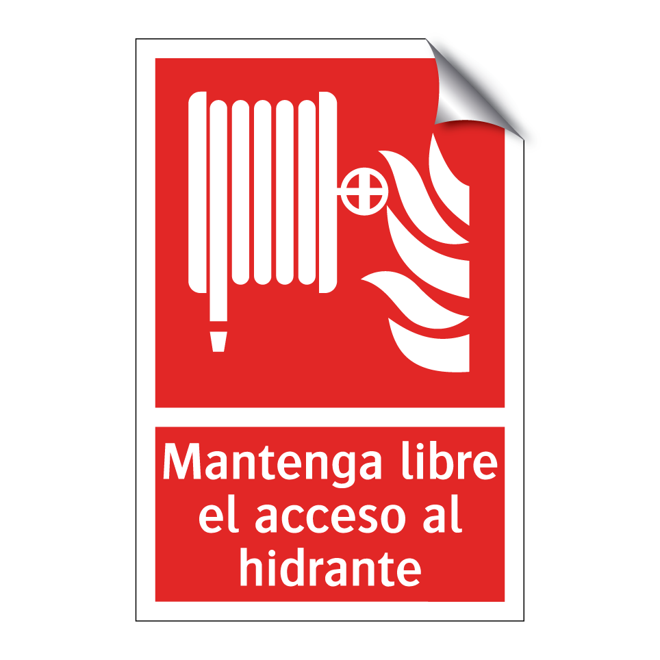 Mantenga libre el acceso al hidrante