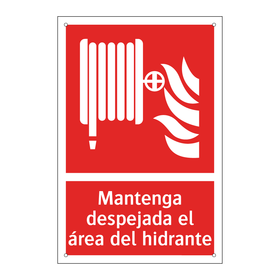 Mantenga despejada el área del hidrante