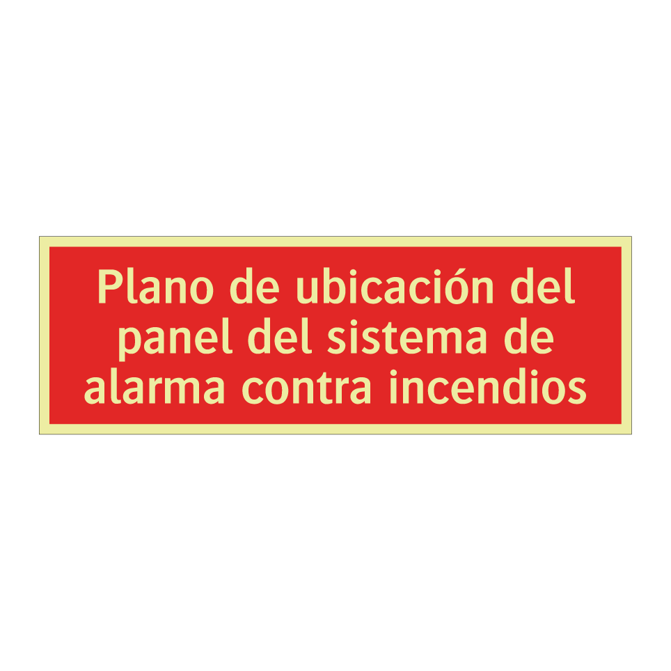 Plano de ubicación del panel del sistema de alarma contra incendios