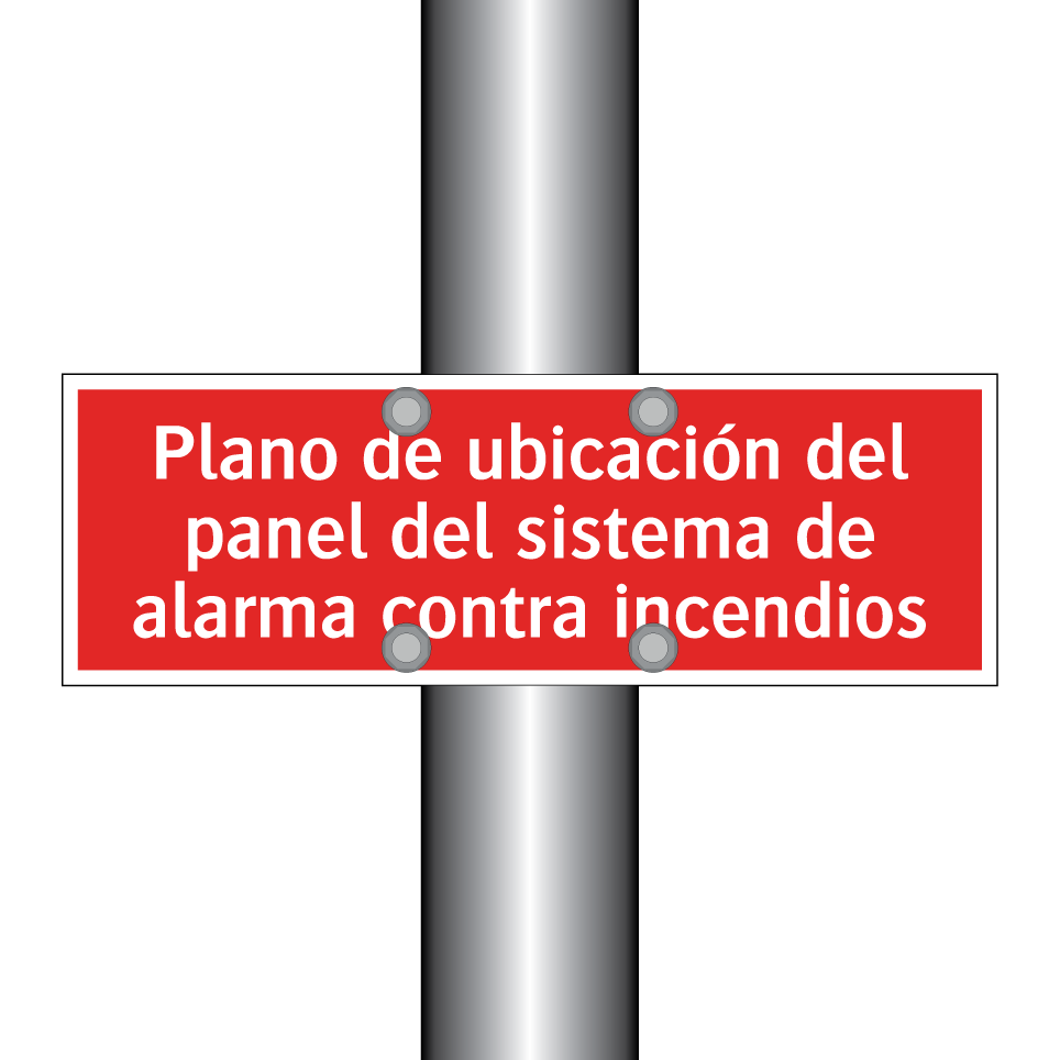 Plano de ubicación del panel del sistema de alarma contra incendios
