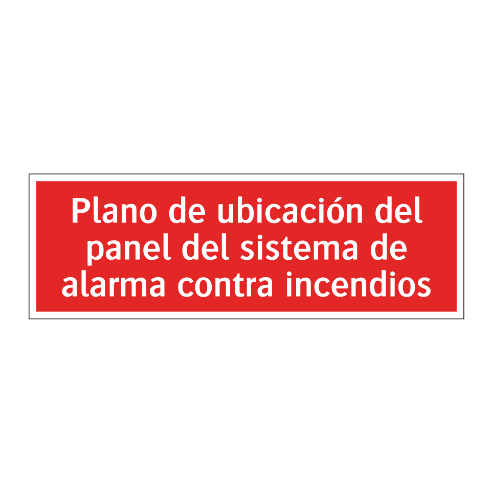 Plano de ubicación del panel del sistema de alarma contra incendios