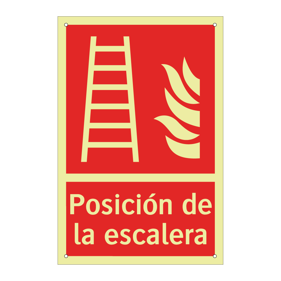 Posición de la escalera