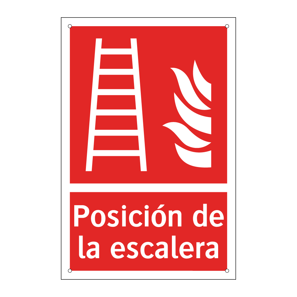 Posición de la escalera