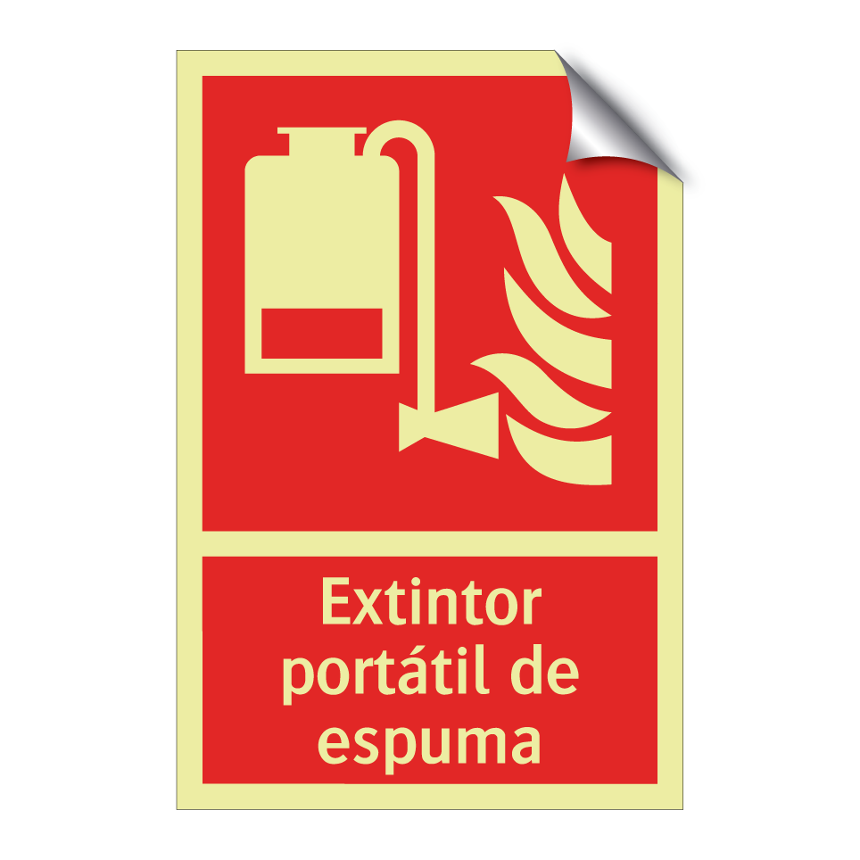Extintor portátil de espuma