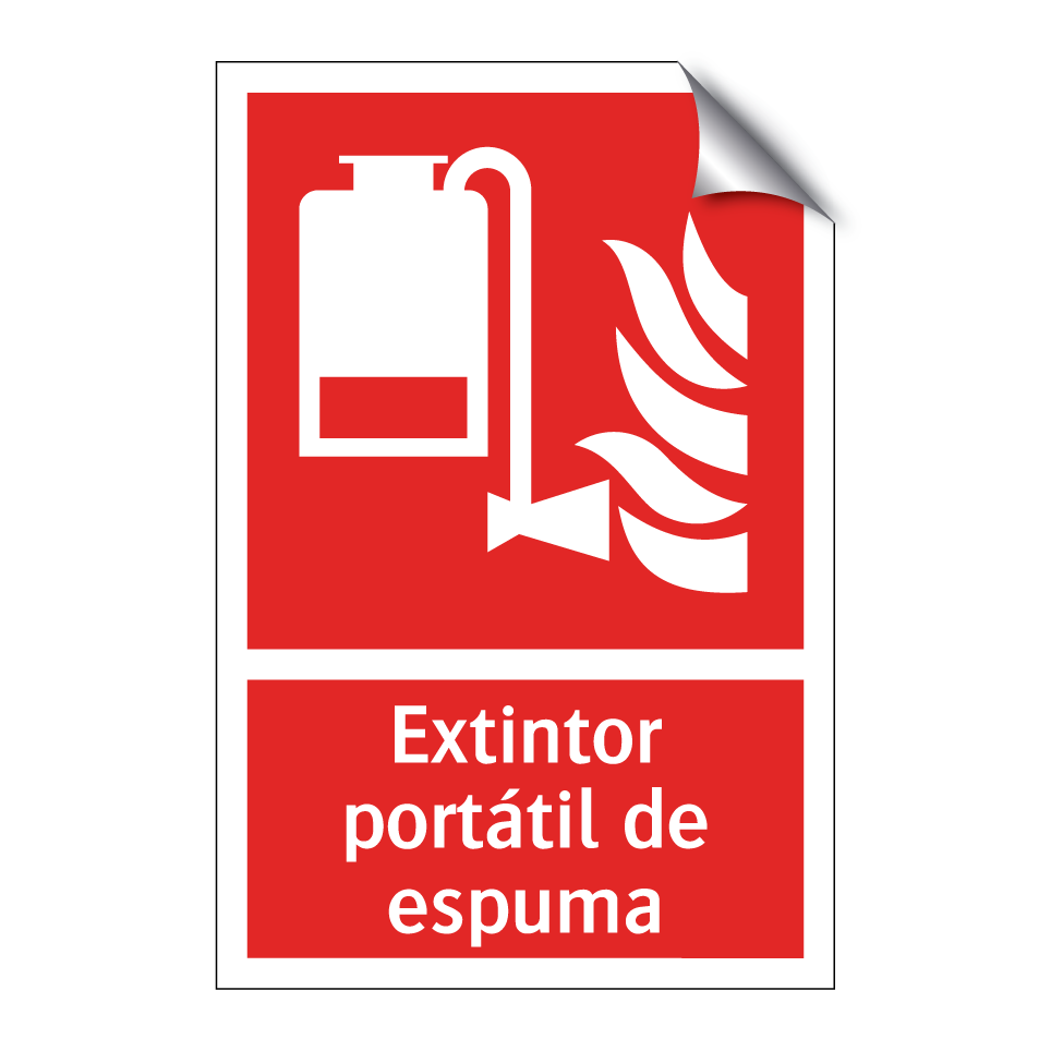 Extintor portátil de espuma