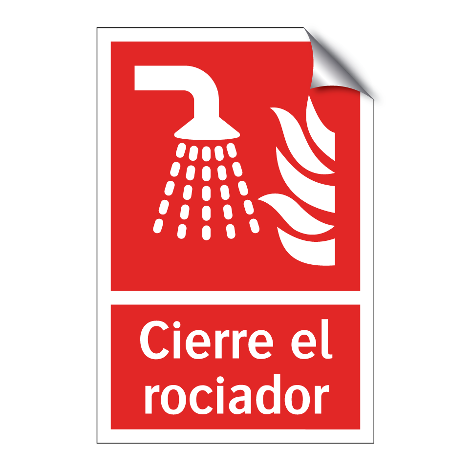Cierre el rociador