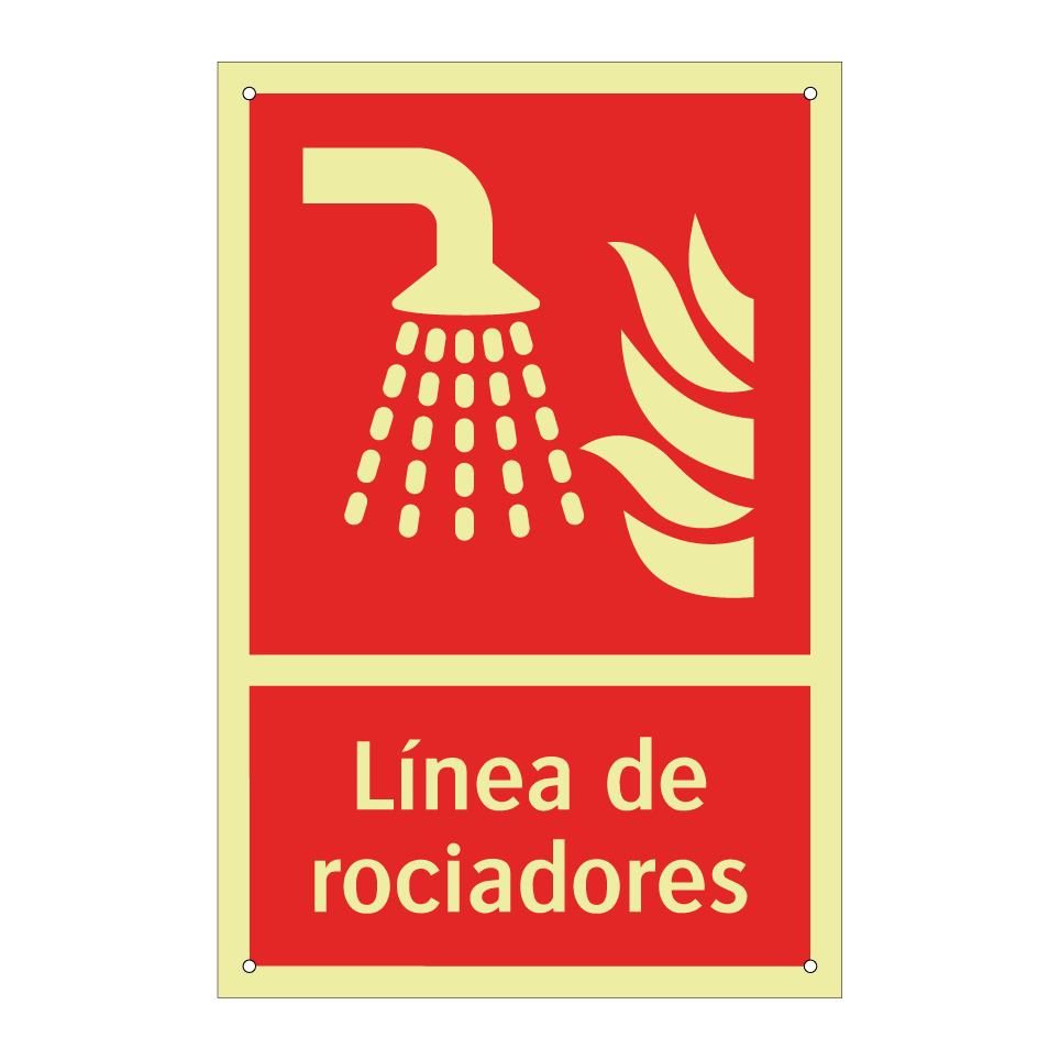 Línea de rociadores