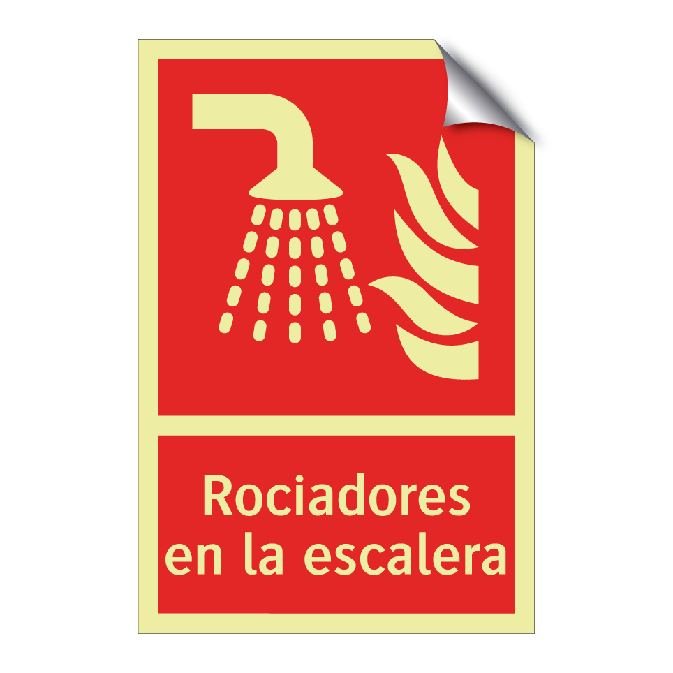 Rociadores en la escalera