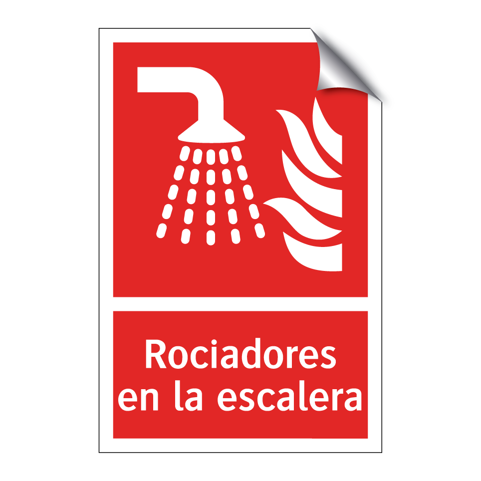 Rociadores en la escalera