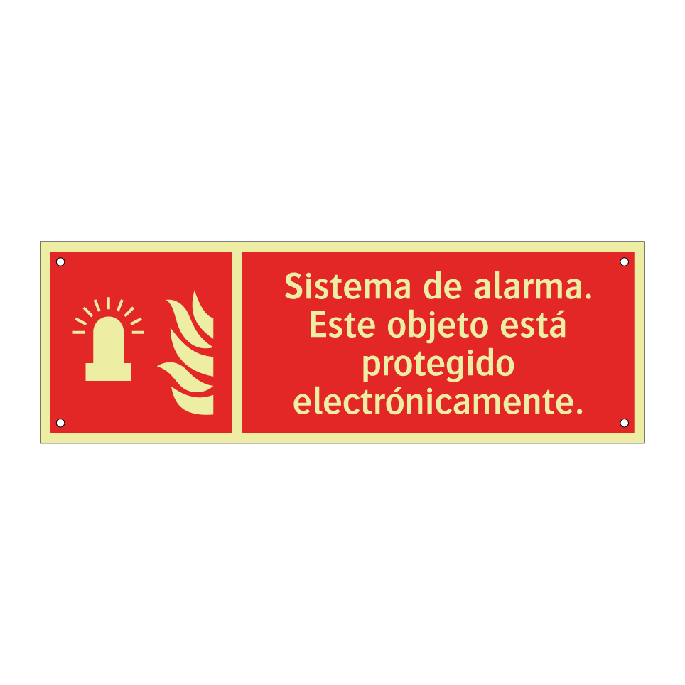 Sistema de alarma. Este objeto está protegido electrónicamente.