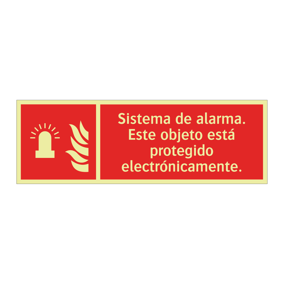 Sistema de alarma. Este objeto está protegido electrónicamente.