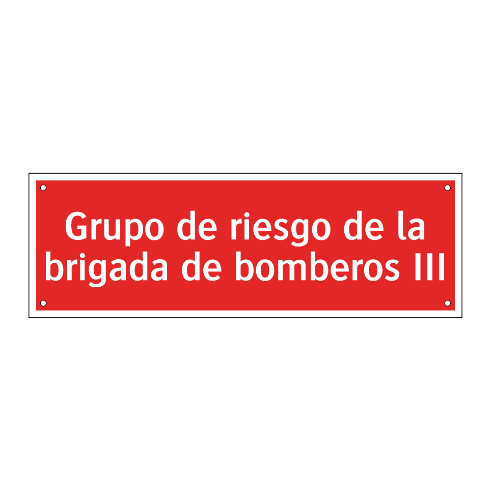 Grupo de riesgo de la brigada de bomberos III