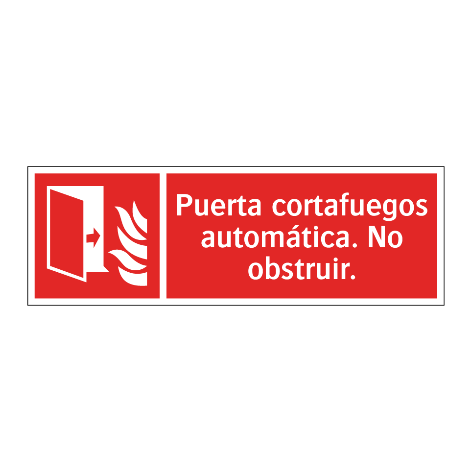 Puerta cortafuegos automática. No obstruir.