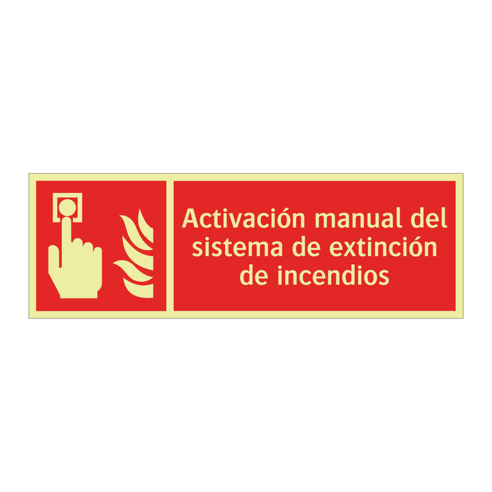 Activación manual del sistema de extinción de incendios