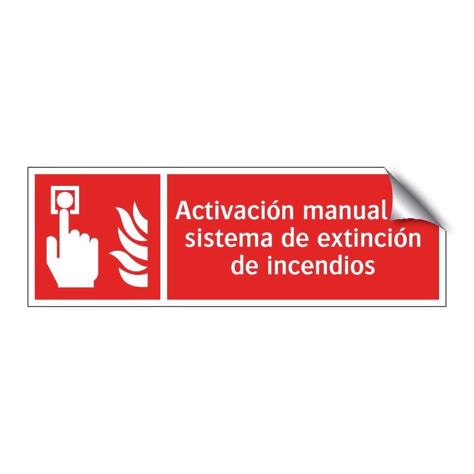 Activación manual del sistema de extinción de incendios