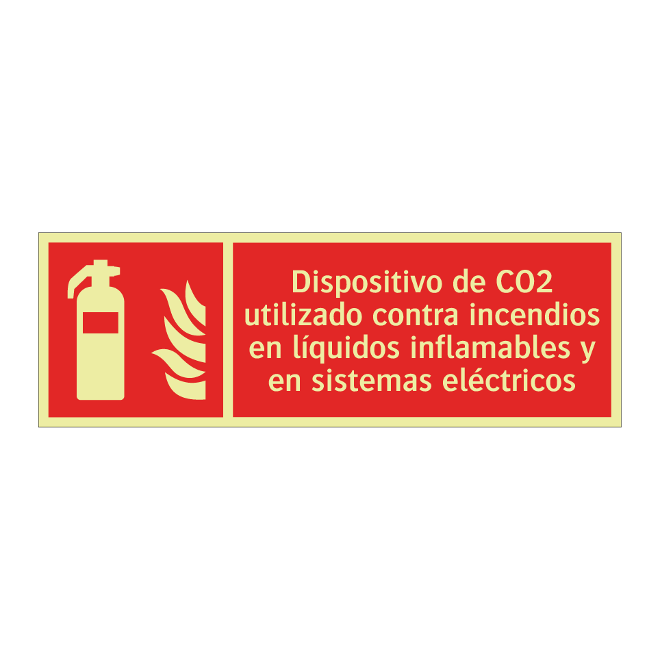 Dispositivo de CO2 utilizado contra incendios en líquidos inflamables y en sistemas eléctricos
