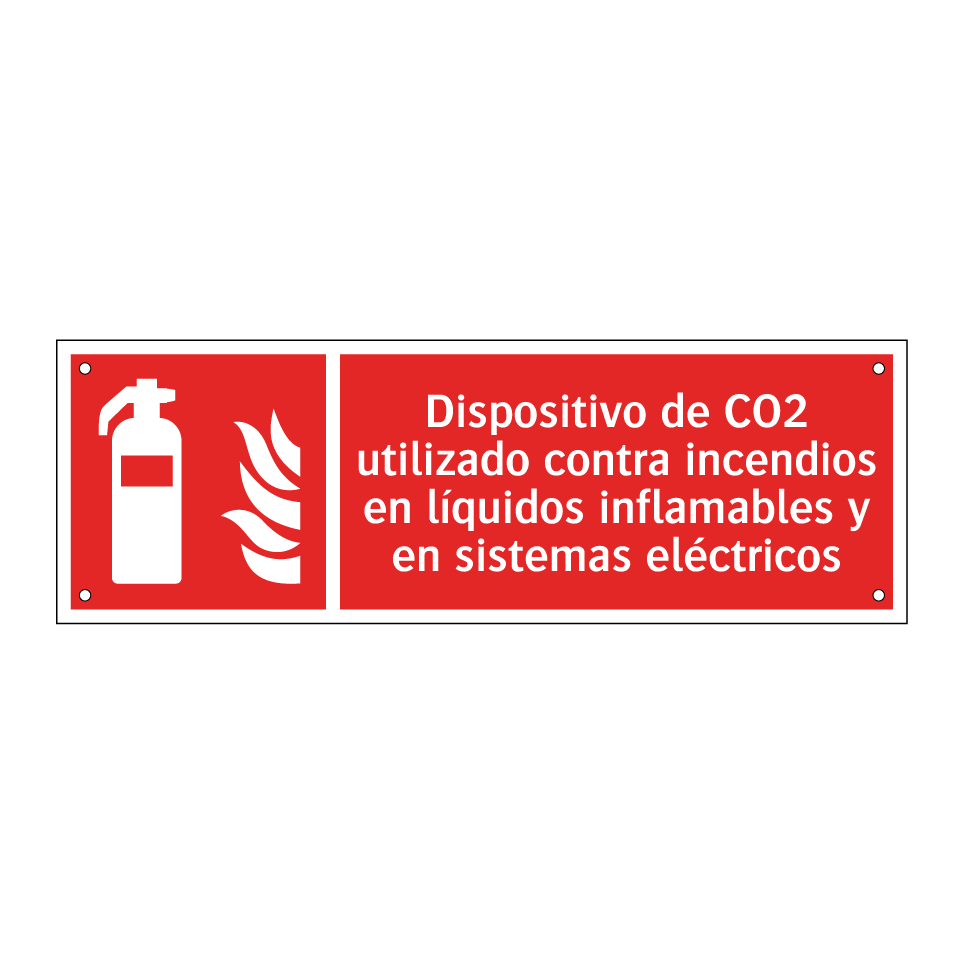 Dispositivo de CO2 utilizado contra incendios en líquidos inflamables y en sistemas eléctricos
