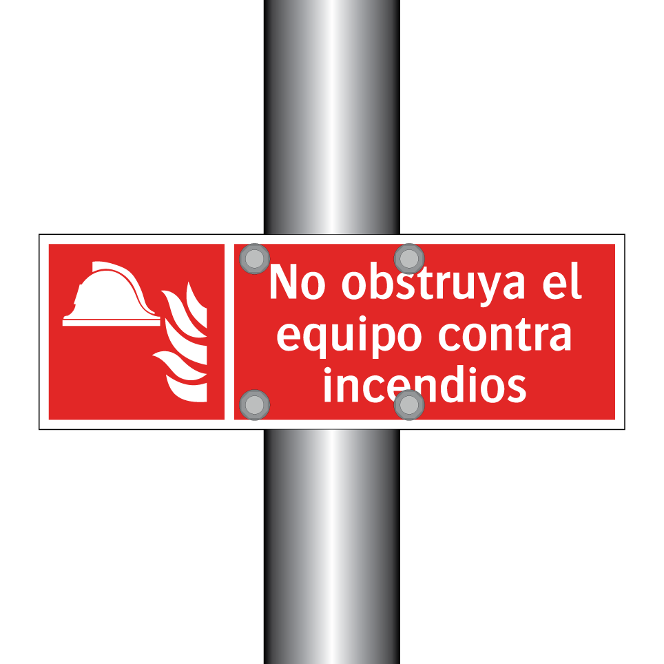 No obstruya el equipo contra incendios