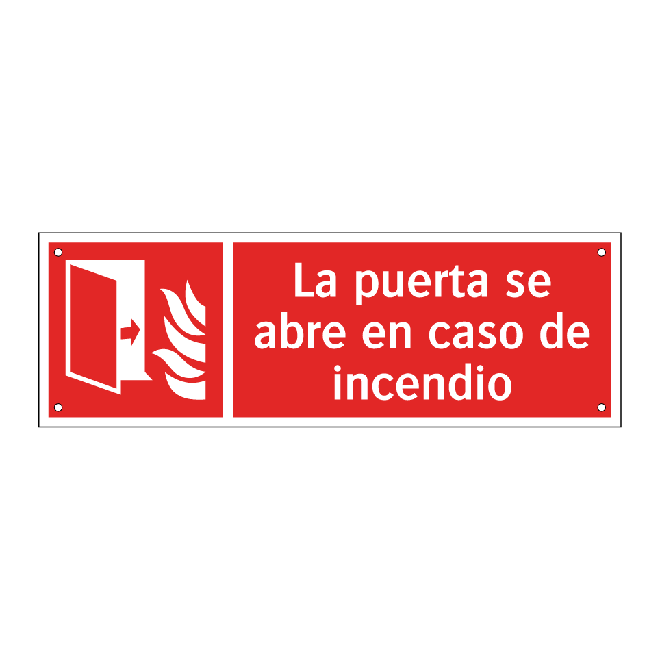 La puerta se abre en caso de incendio