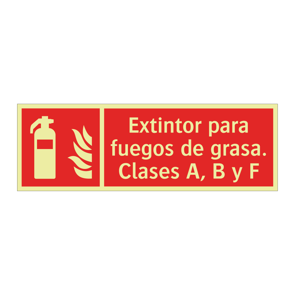 Extintor para fuegos de grasa. Clases A, B y F