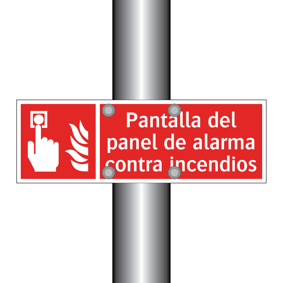 Pantalla del panel de alarma contra incendios
