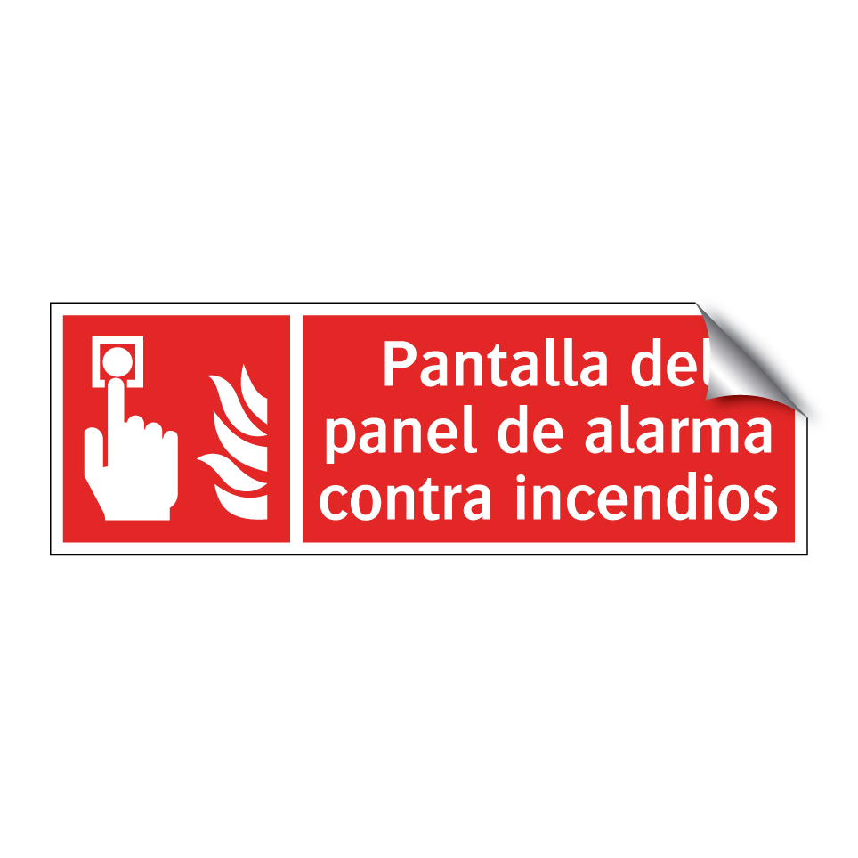 Pantalla del panel de alarma contra incendios