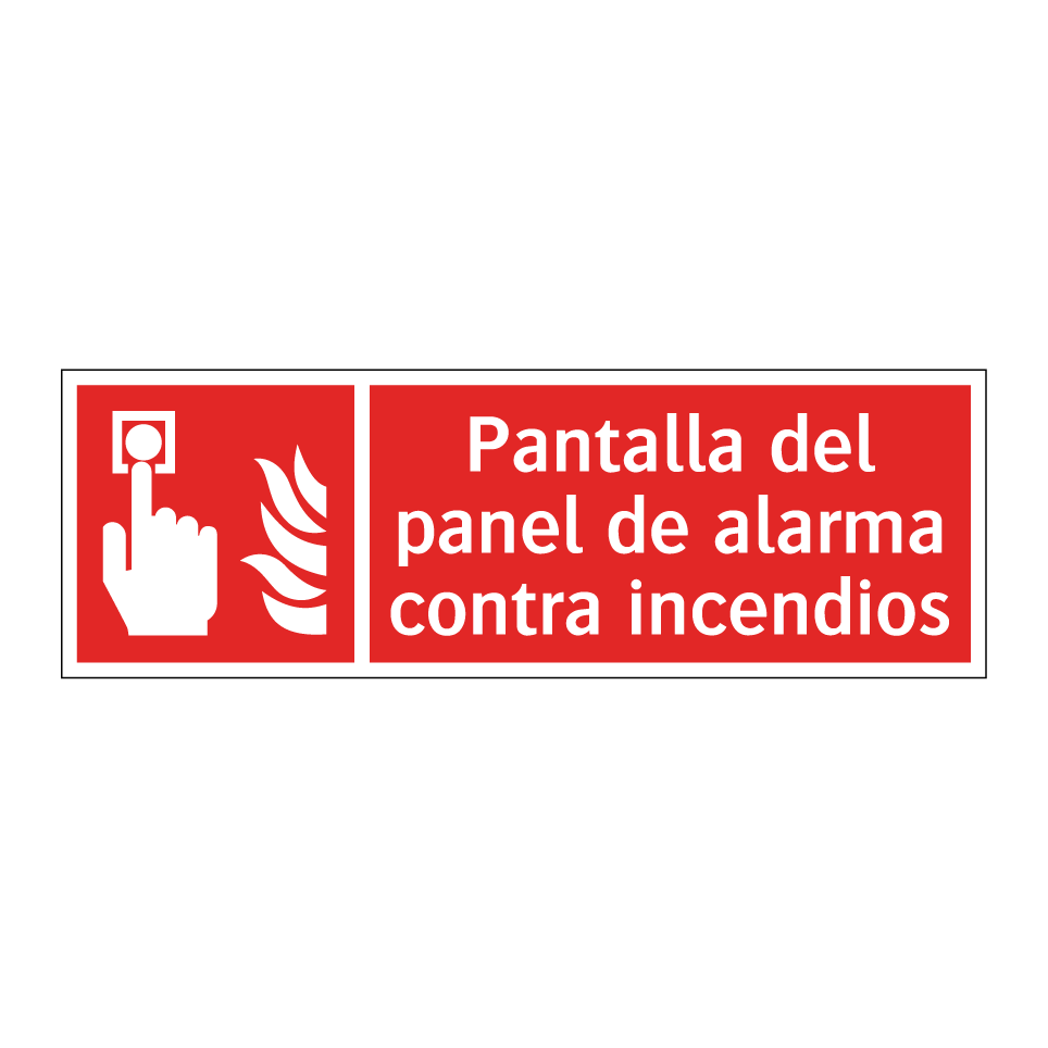Pantalla del panel de alarma contra incendios