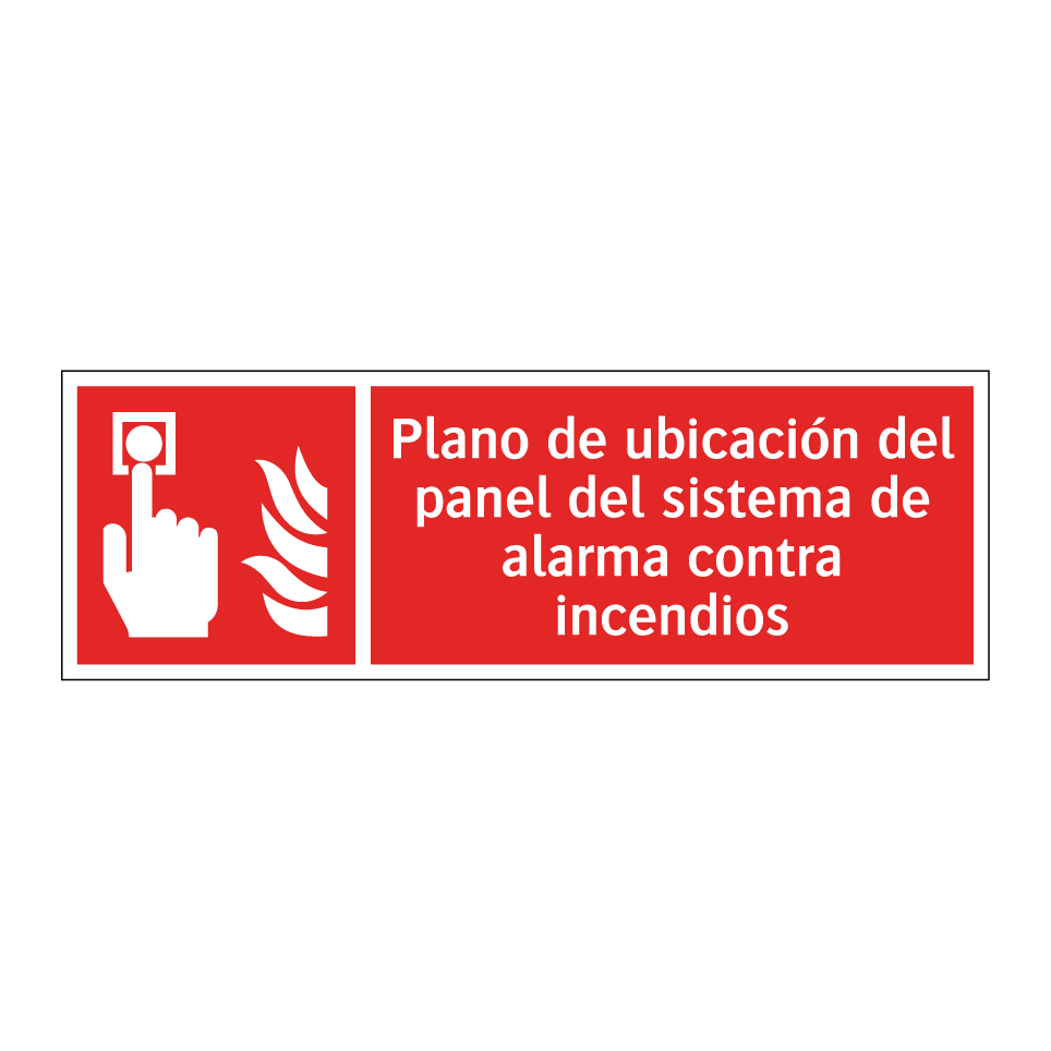 Plano de ubicación del panel del sistema de alarma contra incendios