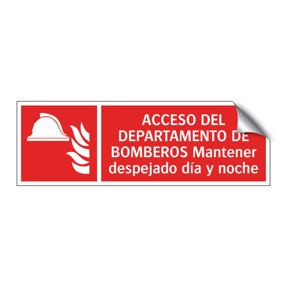 ACCESO DEL DEPARTAMENTO DE BOMBEROS Mantener despejado día y noche