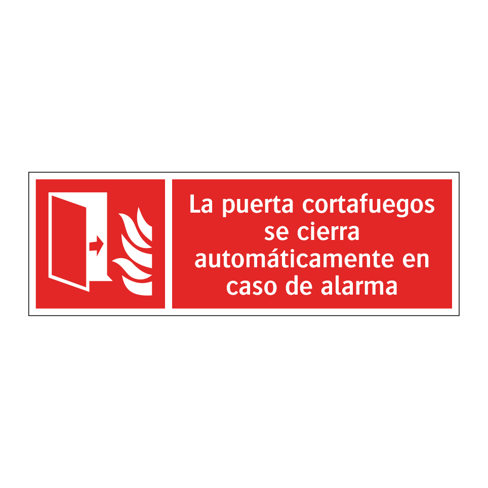 La puerta cortafuegos se cierra automáticamente en caso de alarma
