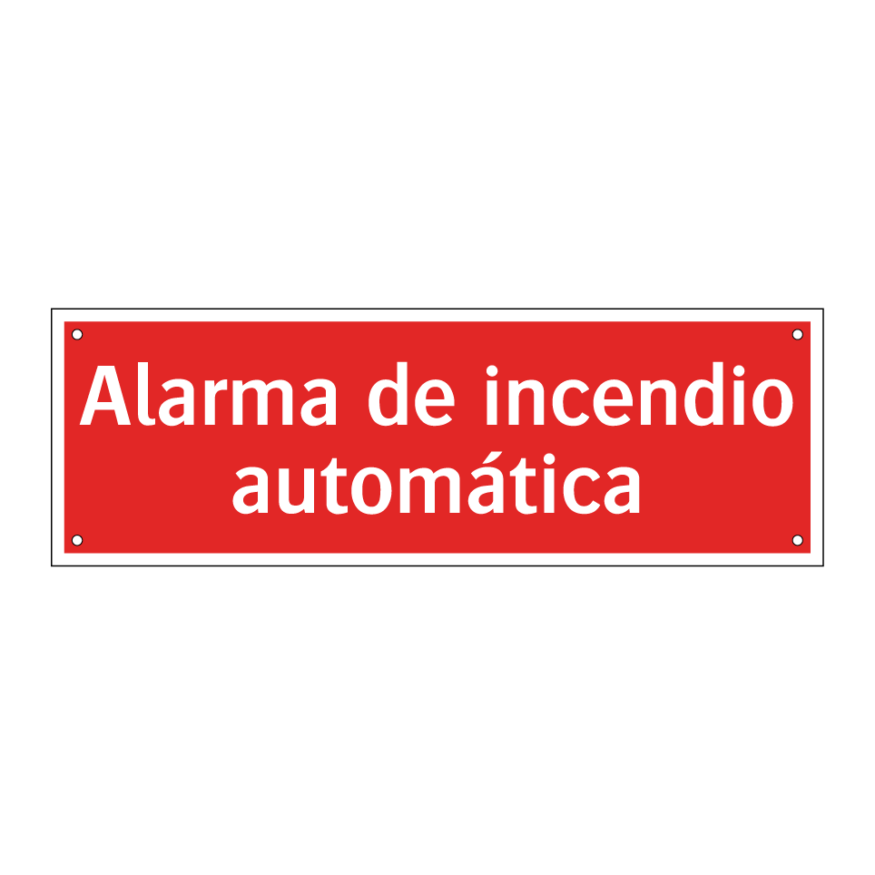 Alarma de incendio automática