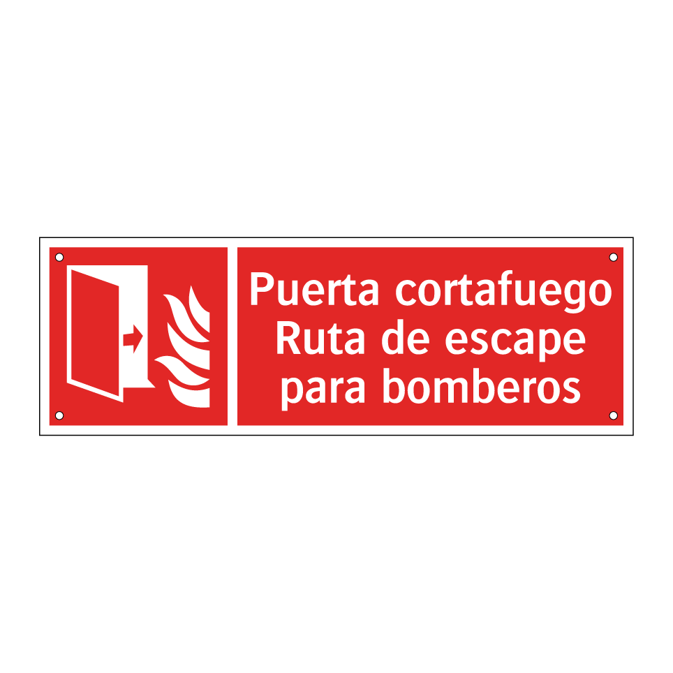 Puerta cortafuego Ruta de escape para bomberos