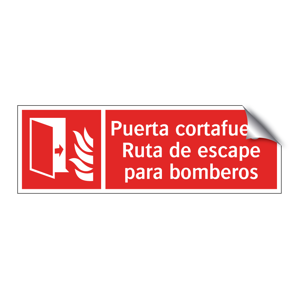Puerta cortafuego Ruta de escape para bomberos