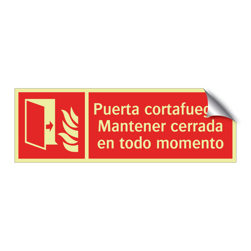 Puerta cortafuegos Mantener cerrada en todo momento