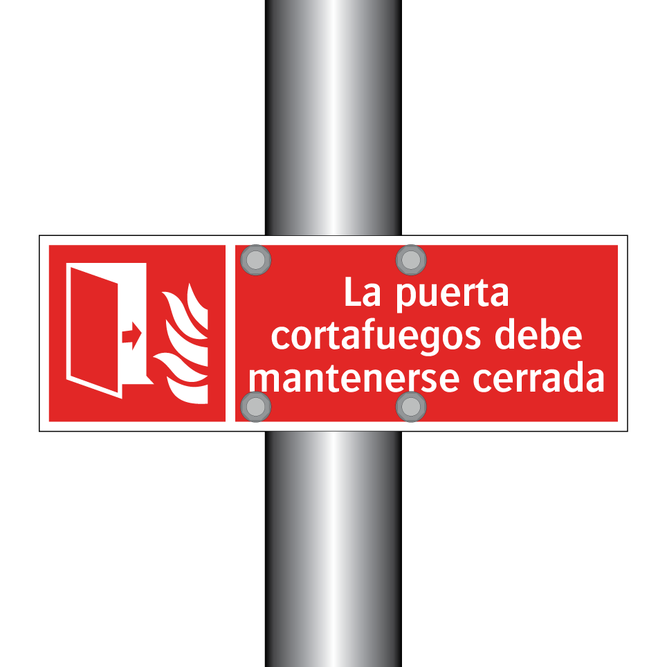 La puerta cortafuegos debe mantenerse cerrada