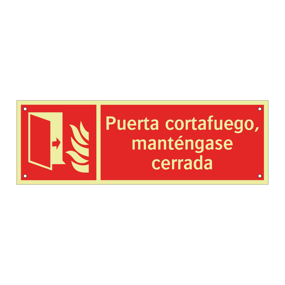 Puerta cortafuego, manténgase cerrada