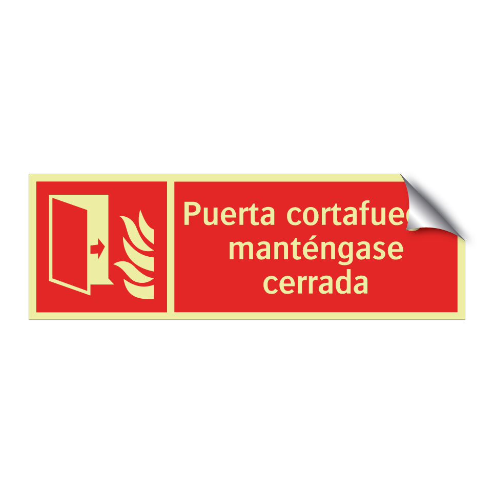 Puerta cortafuego, manténgase cerrada