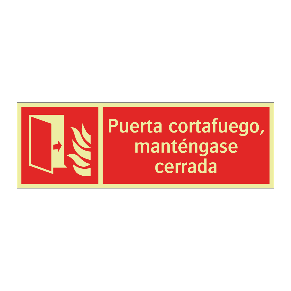 Puerta cortafuego, manténgase cerrada