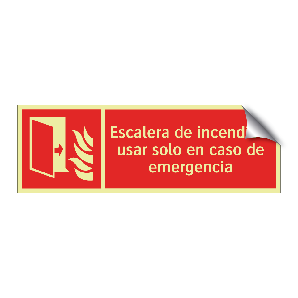 Escalera de incendios: usar solo en caso de emergencia