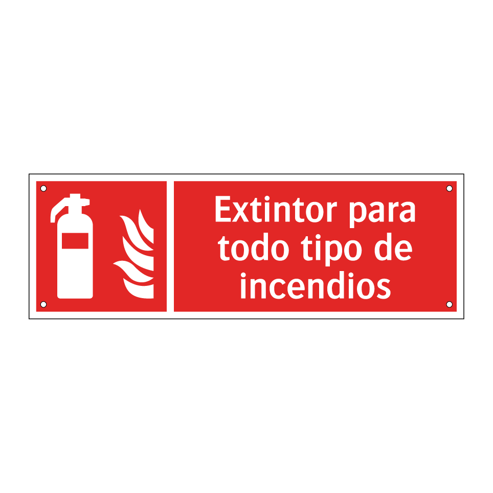 Extintor para todo tipo de incendios